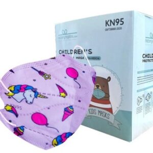 MASCARILLA KN95 NIÑOS UNICORNIO ROSADA