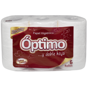 PAPEL HIGIENICO DOBLE HOJA 6X27 MT OPTIMO